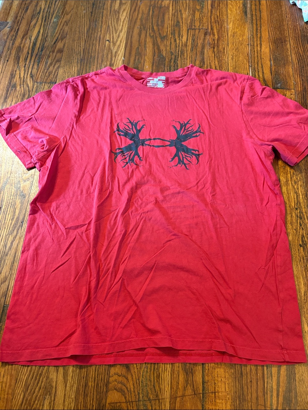 Under Armour Red T-Shirt with Black Logo